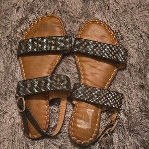 Stylish Black and Brown Women's Sandals